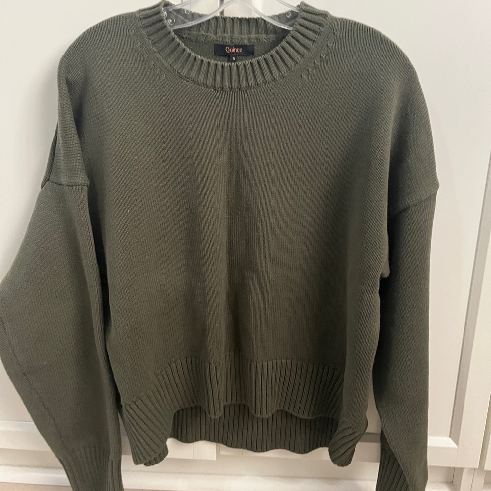 Quince Organic Cotton Knit in Olive